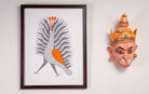 Majestic Peacock | Gond Painting | A3 Frame - paintings - indic inspirations