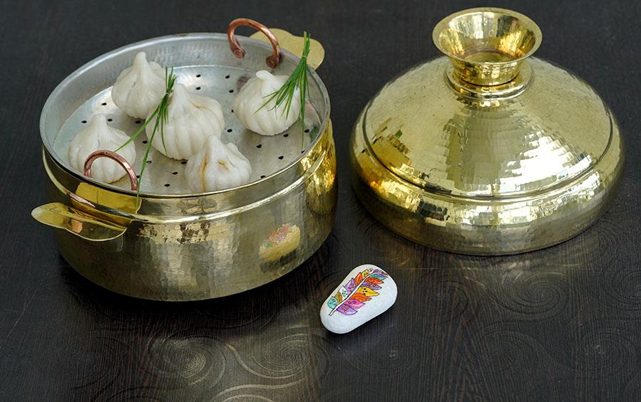 Modak Patra - Brass - Cookware - indic inspirations