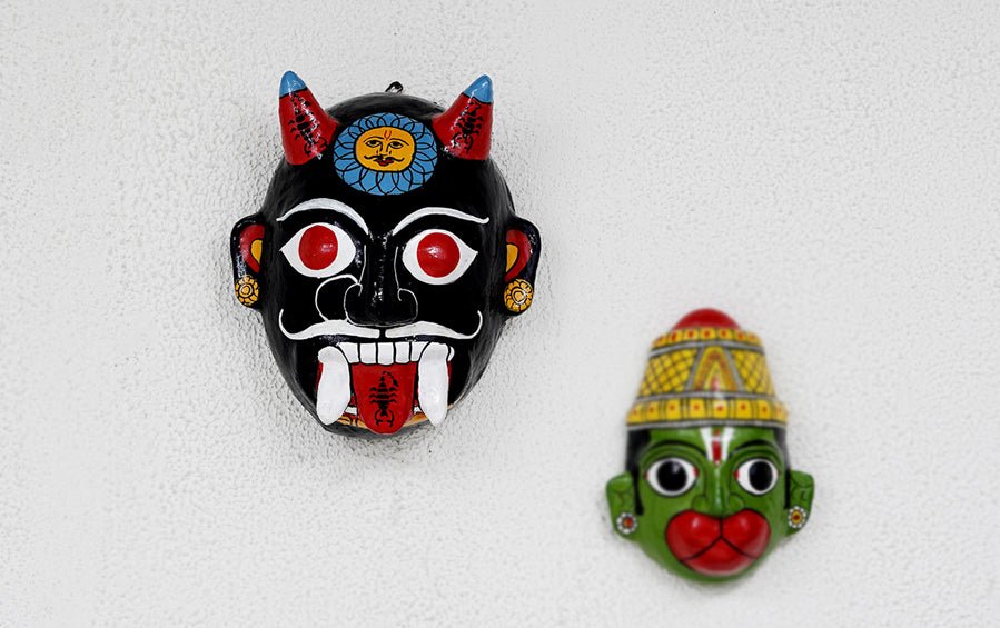 Najar Battu | Cherial Mask 8 Inch - Masks - indic inspirations