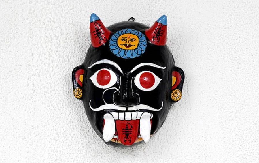 Najar Battu | Cherial Mask 8 Inch - Masks - indic inspirations