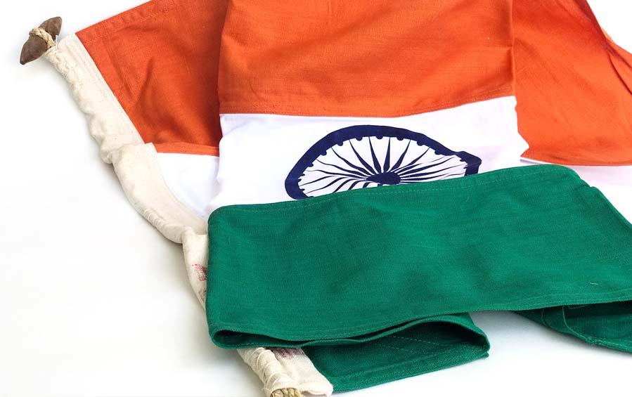 National Flag 3 ft x 2 ft - Khadi - Flags - indic inspirations