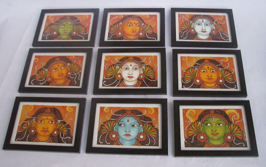 NAVARASA - KERALA MURAL PAINTINGS - paintings - indic inspirations