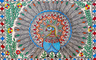 Peacock | Madhubani Painting | A3 Frame - paintings - indic inspirations