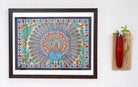 Peacock | Madhubani Painting | A3 Frame - paintings - indic inspirations