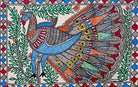 Peacock | Madhubani Painting | A4 Frame - paintings - indic inspirations