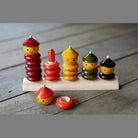 PEPPY FIVE - WOODEN STACKER - Wooden Toy - indic inspirations