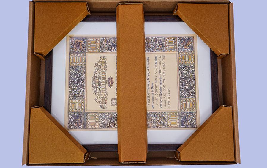 Preamble Of Original Indian Constitution - Wall Frame (A4) - Wall Frames - indic inspirations