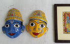 RADHA KRISHNA : Mask Pair (L) - Masks - indic inspirations