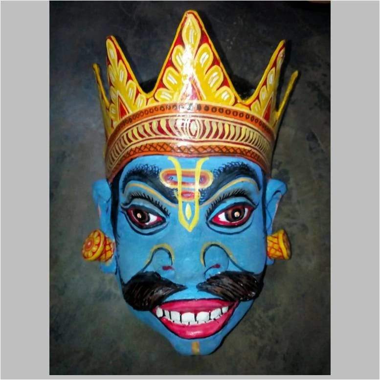 Raja Majuli Mask - Masks - indic inspirations