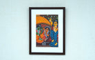 Ram, Sita, Lakshman | Bengal Patachitra Painting | A4 Frame - paintings - indic inspirations