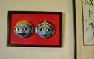 RURAL COUPLE : CHERIAL MASK FRAMED - masks - indic inspirations