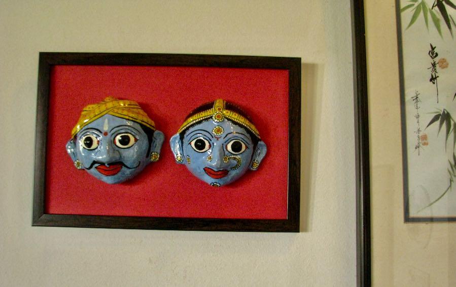 RURAL COUPLE : CHERIAL MASK FRAMED - masks - indic inspirations