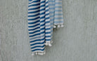 SCARF – BENGAL HANDLOOM COTTON | BLUE STRIPES - Scarves - indic inspirations