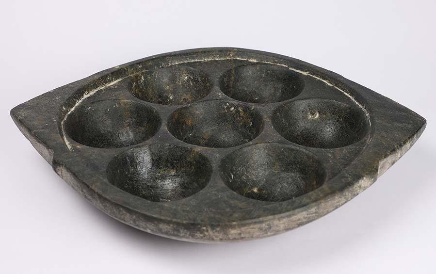 Soapstone Paddu Tawa- 7 Holes - Cookware - indic inspirations