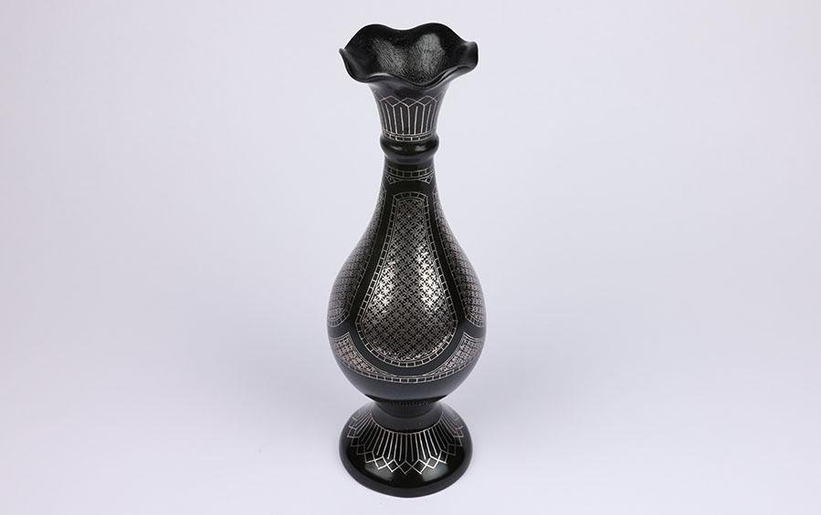 Star Work - Bidri Vase - vases - indic inspirations