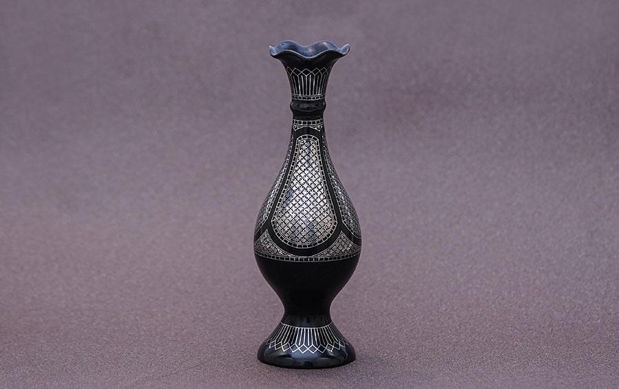 Star Work - Bidri Vase - vases - indic inspirations