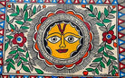 Surya Bhagwan | Madhubani Painting | A5 Frame - paintings - indic inspirations