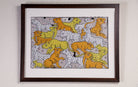 Tigers | Odisha Pattachitra Painting | A3 Frame - paintings - indic inspirations