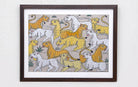 Tigers | Odisha Pattachitra Painting | A3 Frame - paintings - indic inspirations