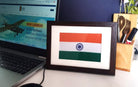 Tiranga - Polyester National Flag - Desktop Frame ( A5) - Flags - indic inspirations