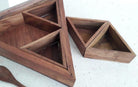 Triangular Wooden Spice Box - Boxes - indic inspirations