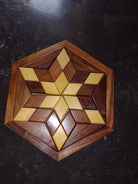 Wooden 30-Piece Hexagon Star Jigsaw Puzzle - puzzles - indic inspirations