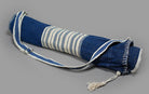 Yoga Cylindrical Bag - Denim Blue with Pattern - Yoga bags - indic inspirations